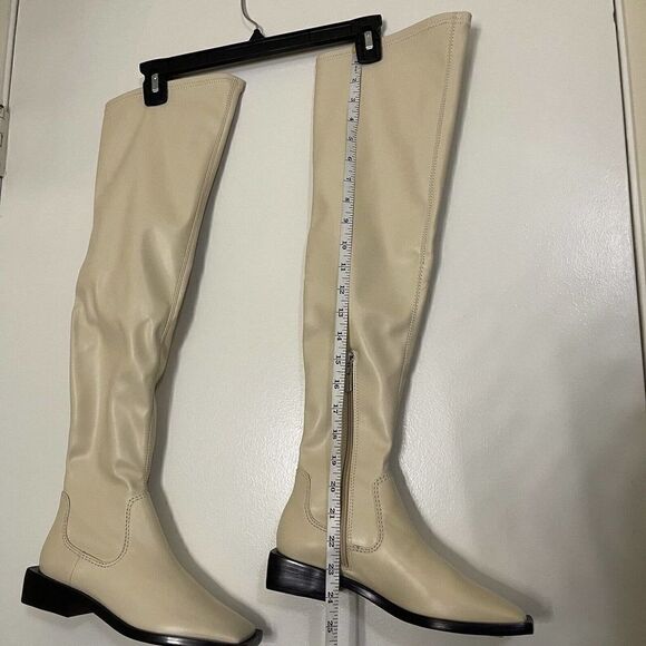 NEW Schutz Guily Up Over the Knee Boot Color EGGSHELL Square toe Size 6 - Picture 8 of 13
